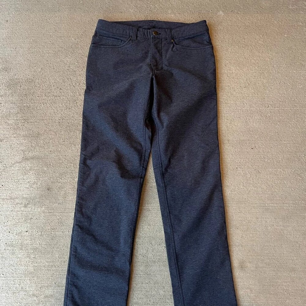 Lululemon Men’s ABC Slim Fit Pants Tech Canvas 33” Deep Navy Size 28